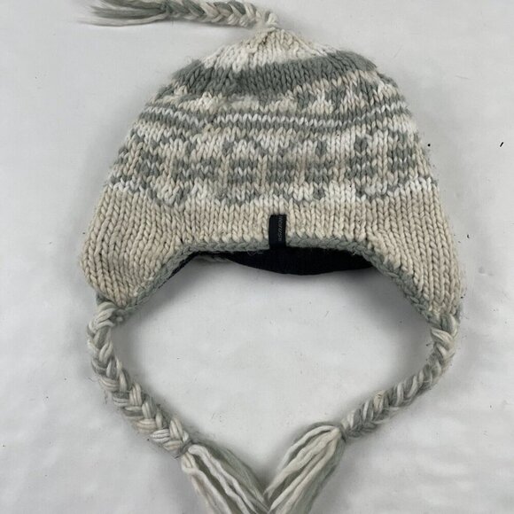 SEIRUS Beanie Hat Adults Built In Fleece Balaclava Tassels Knit Ear Flaps - Picture 7 of 9